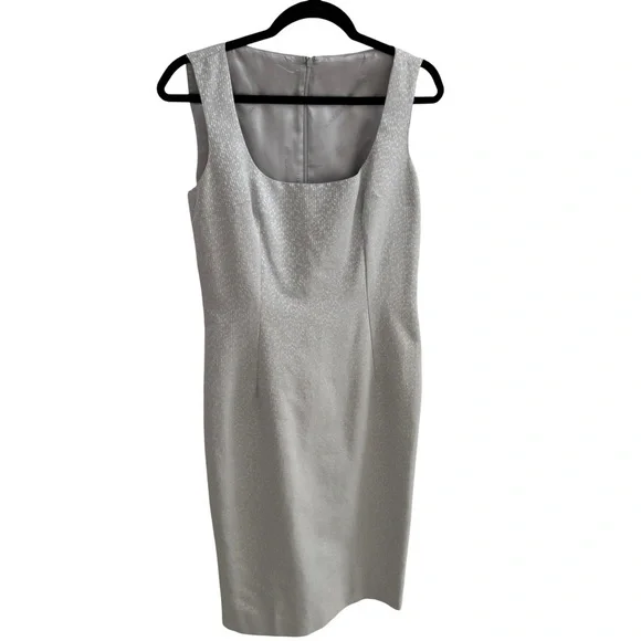 Dolce & Gabbana Silver Jacquard Dress Rare 1990s – Size 44 - Picture 7 of 16